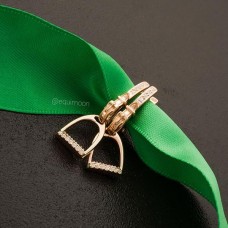 Серьги Стремена со Swarovski серебро/позолота, EQUIMOON Серьги Стремена со Swarovski серебро/позолота, EQUIMOON