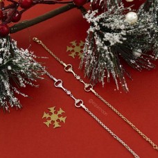 Браслет Трензель 4 со Swarovski серебро/позолота, EQUIMOON