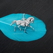 Пин Выездка/рысь со Swarovski серебро, EQUIMOON Пин Выездка/рысь со Swarovski серебро, EQUIMOON